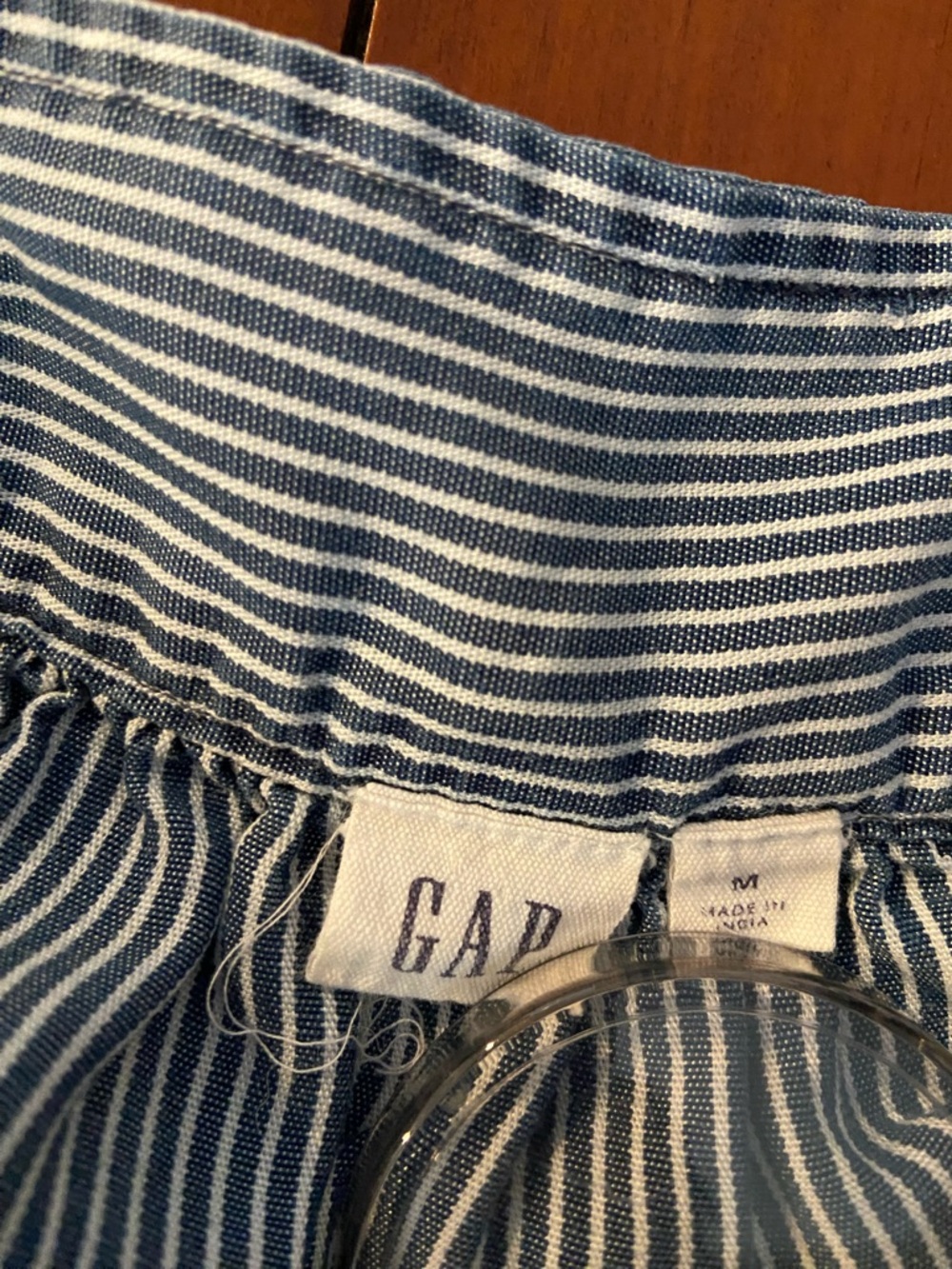 GAP Blue and White Striped Blouse - Picture 3 of 3